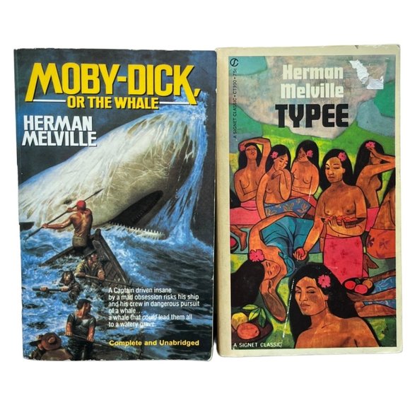 Herman Melville Book Lot Moby Dick Unabridged - Typee 1964 Signet Paperbacks - Picture 1 of 13